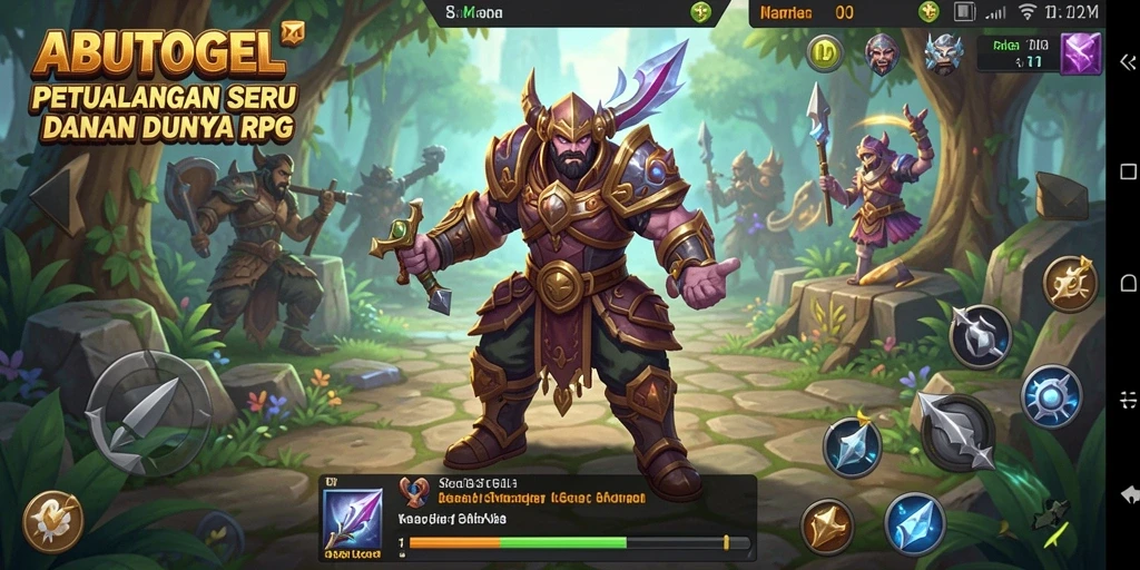 Tampilan gameplay dalam dunia RPG yang penuh petualangan.