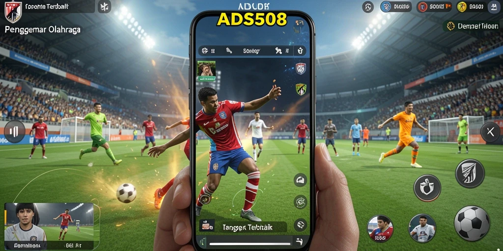 Tampilan gameplay seru dalam olahraga yang mendebarkan.