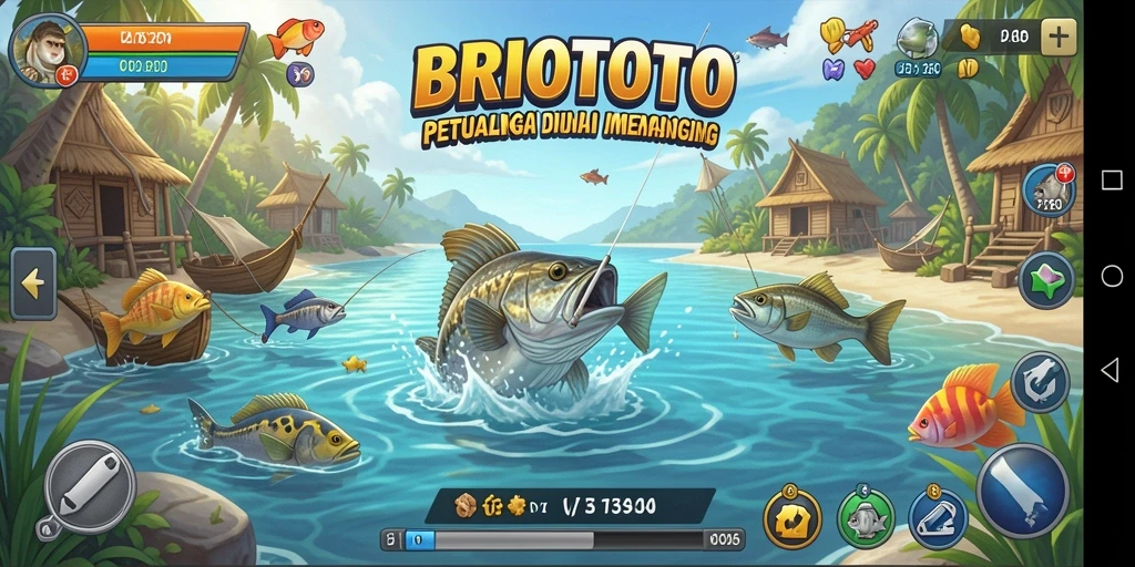 Tangkapan ikan yang menakjubkan dalam gameplay BRIOTOTO.