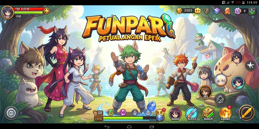 Tampilan gameplay seru dari game Anime FUNPARI.