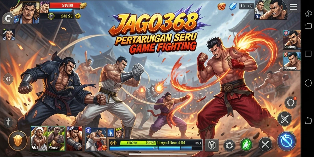 Screenshot JAGO368 menampilkan pertarungan intens antara dua karakter.