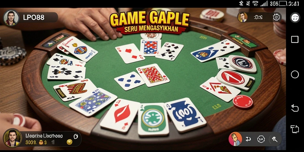 Tampilan screenshot gameplay LPO88 dengan suasana bermain Gaple yang seru.
