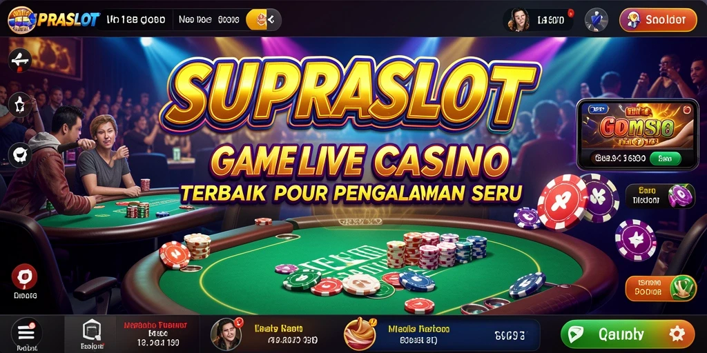Tampilan gameplay seru di Live Casino SUPRASLOT.