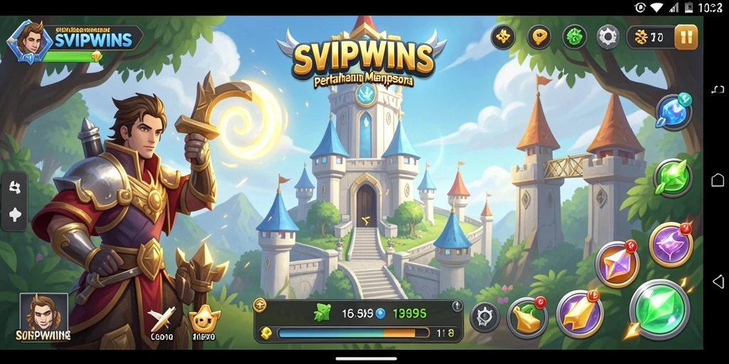 Tangkapan layar SVIPWINS menampilkan pertempuran strategis di Tower Defense.
